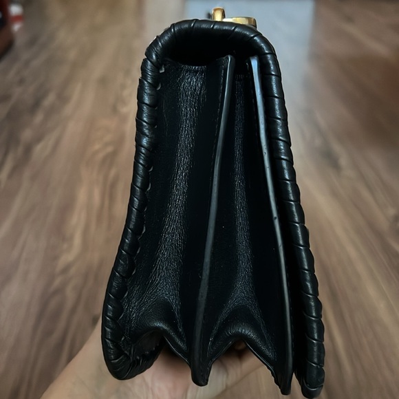 💯 % authentic Prada Black Smooth Calfskin and matte crocodile Cahier bag - Picture 7 of 16